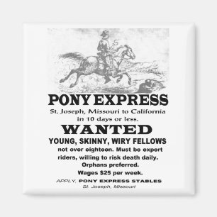 Gewollt Pony Express Rider Magnet