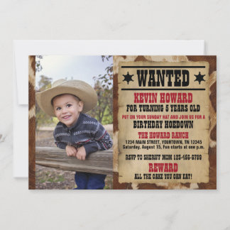 Gewollt Poster Cowboy Einladung zum Geburtstag