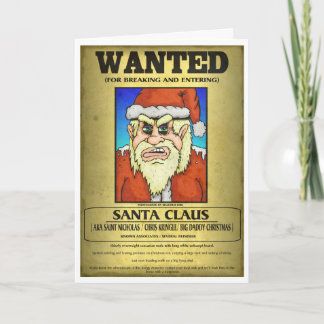 Gewollt Poster Santa Feiertagskarte