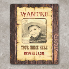 Gewollt Poster | Vintage Vorlage für Wild-West-Fot