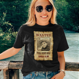 Gewollt Poster | Vintage Vorlage für Wild-West-Fot T-Shirt