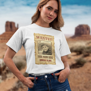 Gewollt Poster   Vintager Fotovorlage "Wild West"  T-Shirt