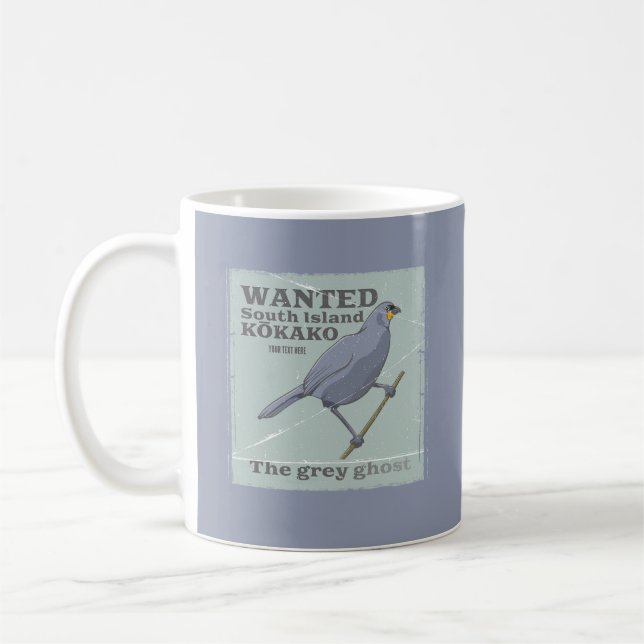 Gewollt Südinsel Kokako Kaffeetasse (Links)