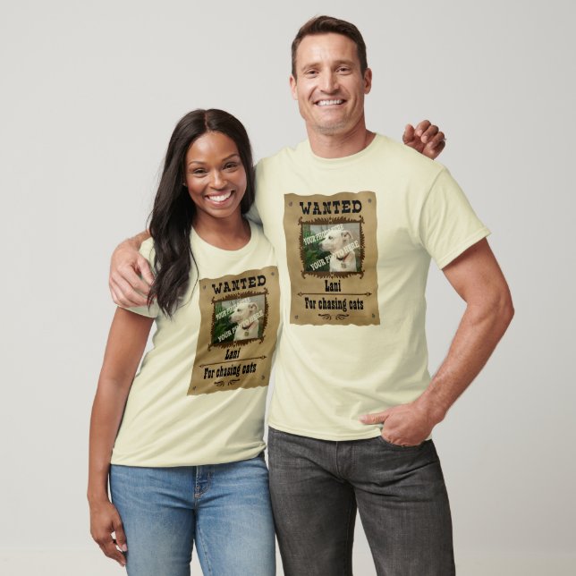 Gewollt Vorlage für Wild West Poster Pet-Vorlagen T-Shirt (Unisex)