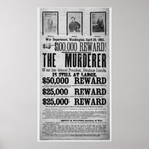 Gewollte Plakat-Lincoln-Ermordungs-Verschwörer Poster