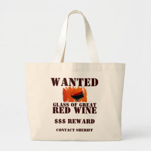 Gewollte Rotwein-Tasche! Jumbo Stoffbeutel