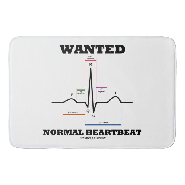 Gewollter normaler Herzschlag-Kurve-Rhythmus ECG Badematte (Vorderseite)