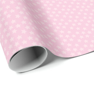 Geworfene rosa Sterne Geschenkpapier