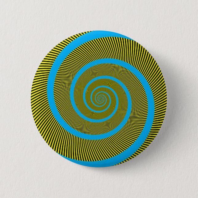 Gewundene Fraktalkunst Button (Vorderseite)