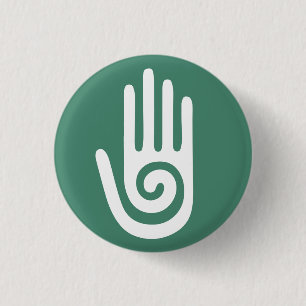Gewundene Handheilende Hände Button