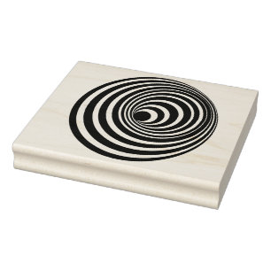 Gewundene optische Illusions-Gummikunst-Briefmarke Gummistempel