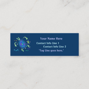 Gewundene Schildkröte-Visitenkarte Mini Visitenkarte