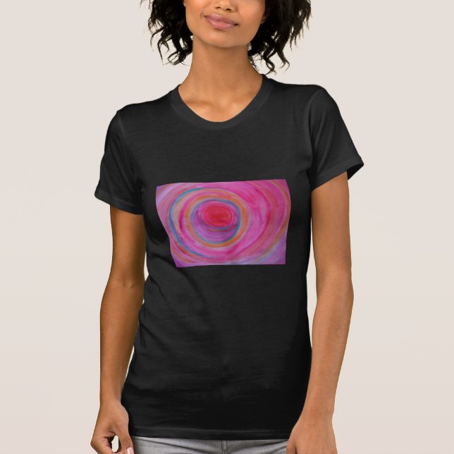Gewundene Stier-Augenfrauen schwarzer T - Shirt (Vorderseite)