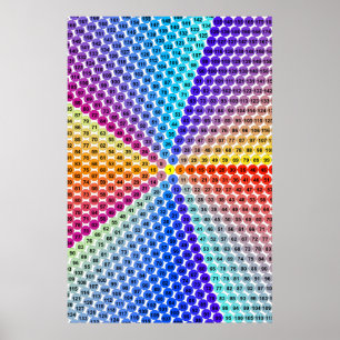 Gewundene Vermehrungs-Tabelle - Pentagon Poster