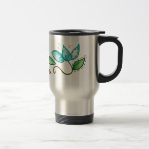 Gewundener Blumenstickerei-Entwurf Reisebecher