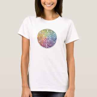 Gewundener Mandala-Damen-T - Shirt