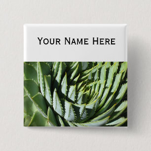 Gewundenes Aloe Button-zurück Knopf-Abzeichen Button