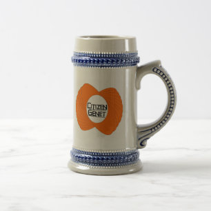Gewundenes Logo Stein Bierglas