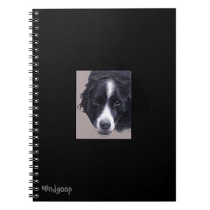 gewundenes Notizbuch der Border-Collie Notizblock