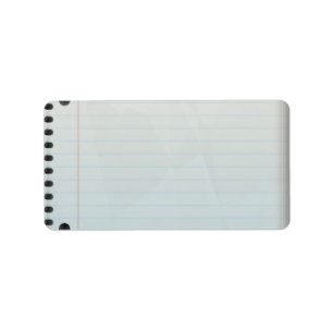 Gewundenes Notizbuch-gezeichnetes Papier Adressaufkleber