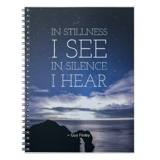 Gewundenes Notizbuch "in Stille" 6,5" x8.75 " Notizblock