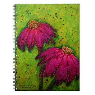 gewundenes Notizbuch 'lila Coneflowers Notizblock