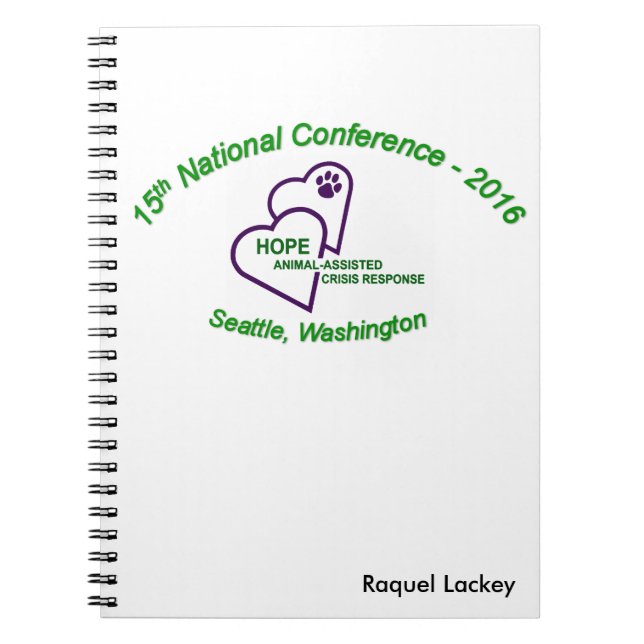 Gewundenes Notizbuch Notizblock (Vorderseite)