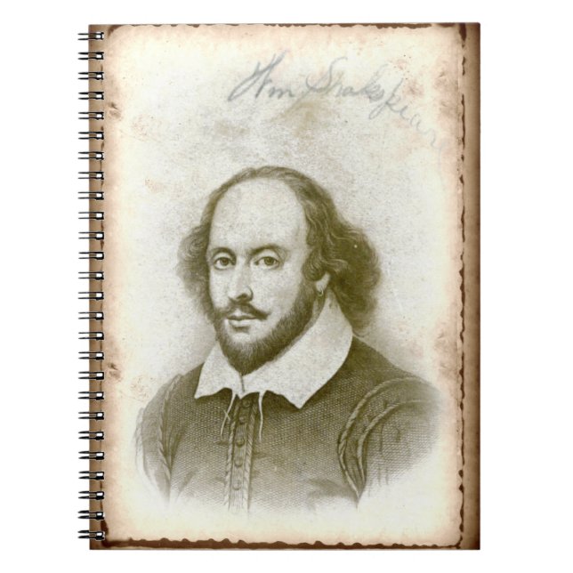 Gewundenes Notizbuch Shakespeare Notizblock (Vorderseite)