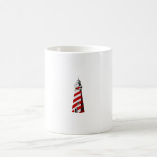 gewundenes rotes Weiß landing.png des Leuchtturme Kaffeetasse