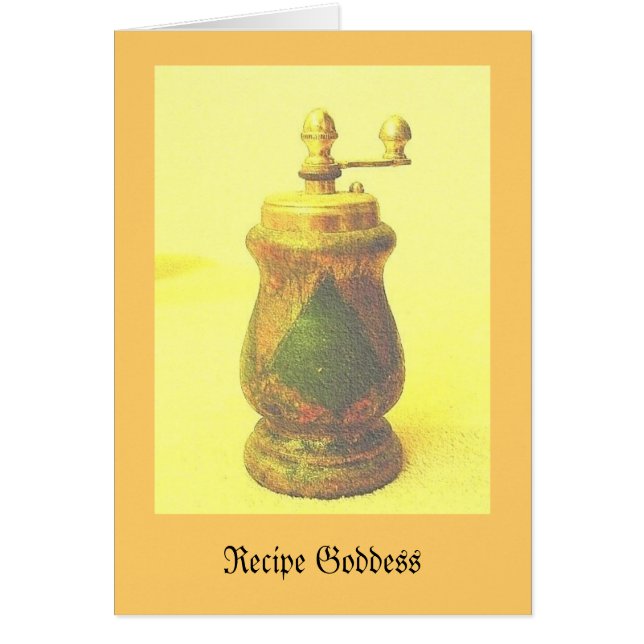 Gewürz der Leben-Rezept-Karte (Vorne)