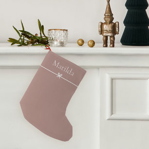 Gewürz Einfache Minimalistische Bogen Personalis Kleiner Weihnachtsstrumpf