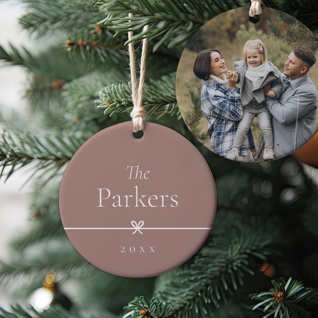 Gewürz | Einfaches Minimal Bow-Foto Keramik Ornament (Von Creator hochgeladen)