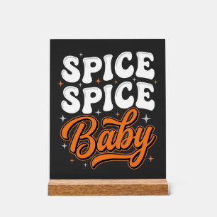 Gewürz Gewürz Baby Halloween Retro-Typografie-Desi Acrylschild