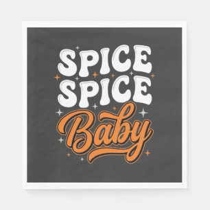 Gewürz Gewürz Baby Halloween Retro-Typografie-Desi Serviette