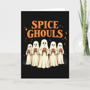 Gewürz Ghule Lustiger Halloween-Geist Kürbis Fraue Karte