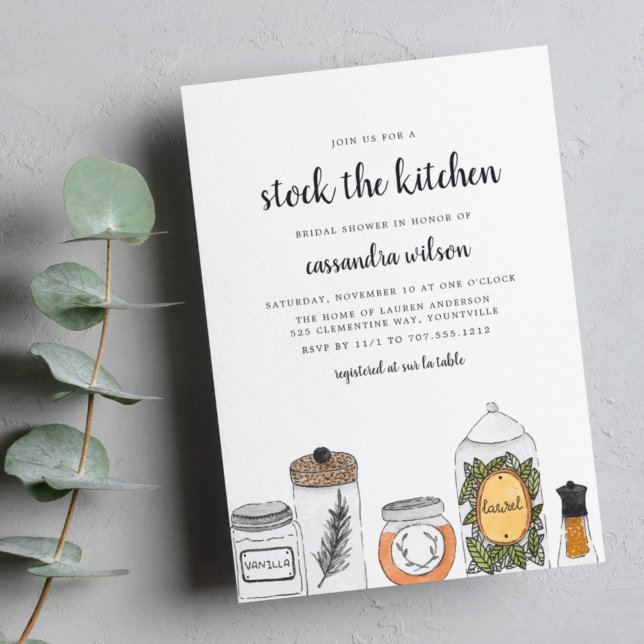 Gewürzbahn | Kitchen Bridal Dusche Einladung (Von Creator hochgeladen)