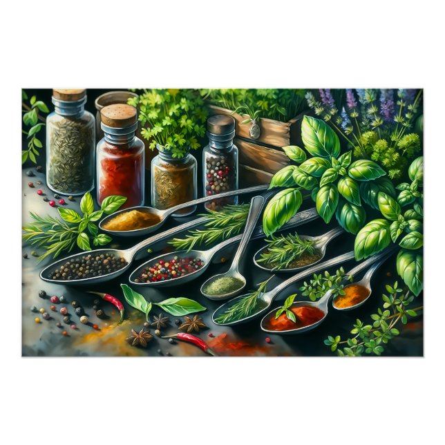Gewürze für coole Lebensmittel Poster (Vorderseite)