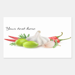 Gewürze Rechteckiger Aufkleber