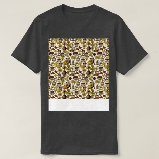 Gewürze Seamless Muster Seasoning Kräutern Jar Ind T-Shirt (Design vorne)