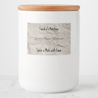 Gewürzetikett für Vintages Jar-Papier Lebensmitteletikett