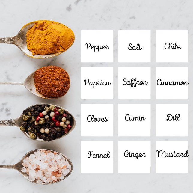 Gewürzetiketten für Koch Gourmetkoch Poster (Von Creator hochgeladen)