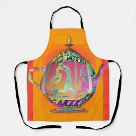 Gewürzglas Teekanne Koch Küchen Geschenk Schürze