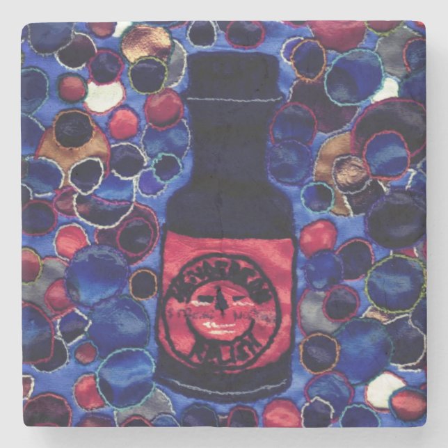 Gewürzgurke Steinuntersetzer (Vorderseite)