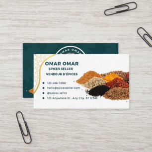 Gewürzhändler - vendeur d'épices visitenkarte