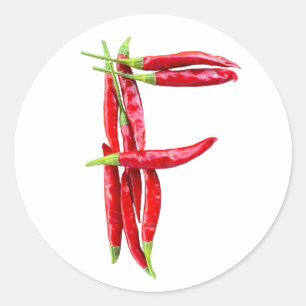 Gewürzige Paprikaschoten - feurig! Chili-Paprikasc Runder Aufkleber