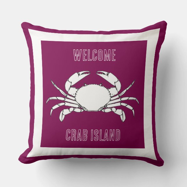 Gewürzkissen - Willkommen auf der Insel Crab Kissen (Vorderseite)