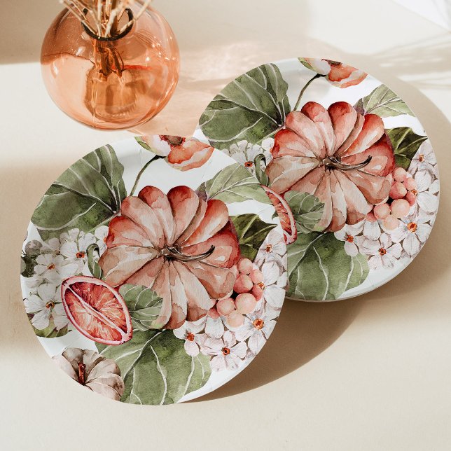 Gewürzkürbis eine kleine Kürbisdusche Pappteller (Von Creator hochgeladen)