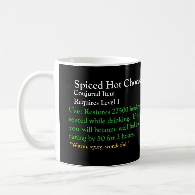 Gewürzte heiße Schokolade, beschworenes Kaffeetasse (Links)