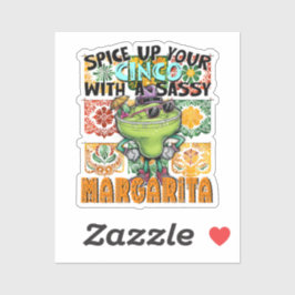 Gewürzter Cinco, Sassy Margarita, mexikanisch Aufkleber