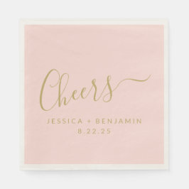 Gewürzter Minimalistischer Blush Pink Gold Custom Serviette
